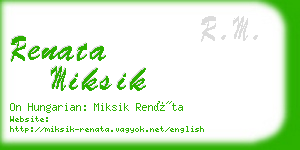 renata miksik business card